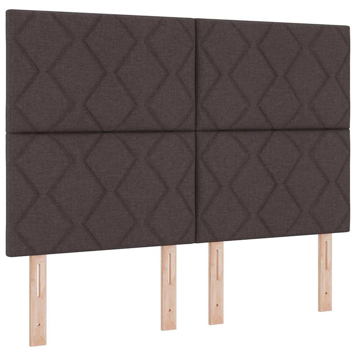 Box spring seng med hovedgærde Mørk Brun 140 x 200 cm Stof