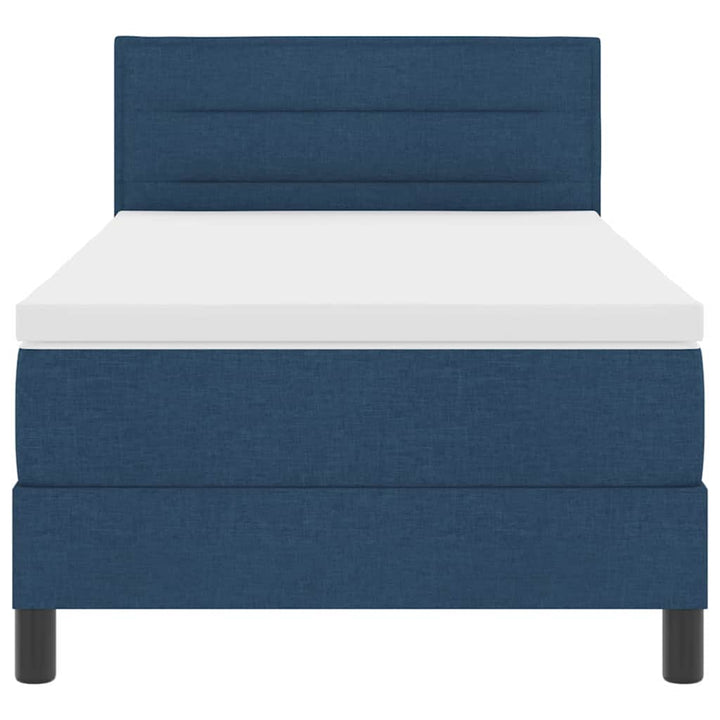 Box spring seng med madras med LED Blå 100 x 200 cm Stof