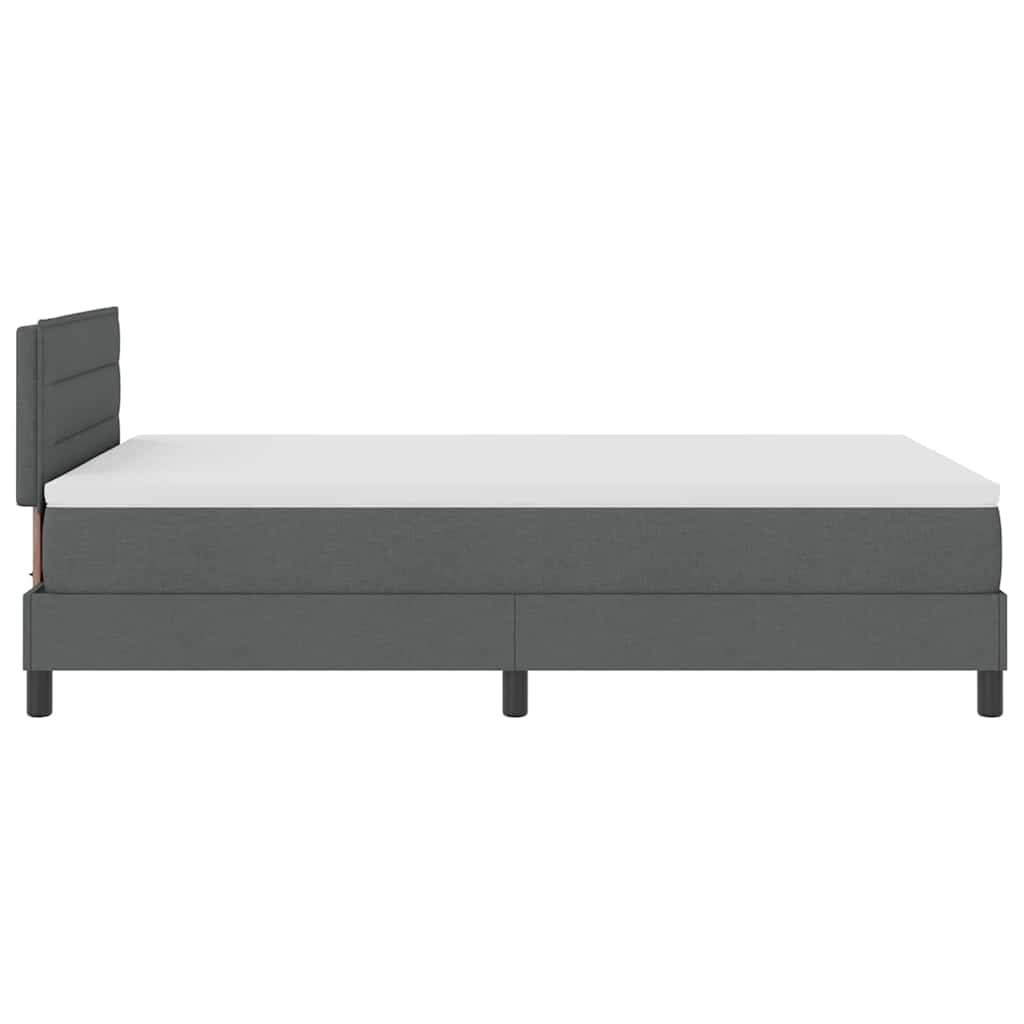 Box spring seng med madras med LED Mørkegrå 120 x 200 cm Stof