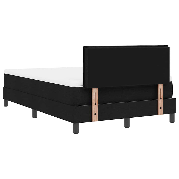 Box spring seng med madras med LED Sort 120 x 200 cm Stof
