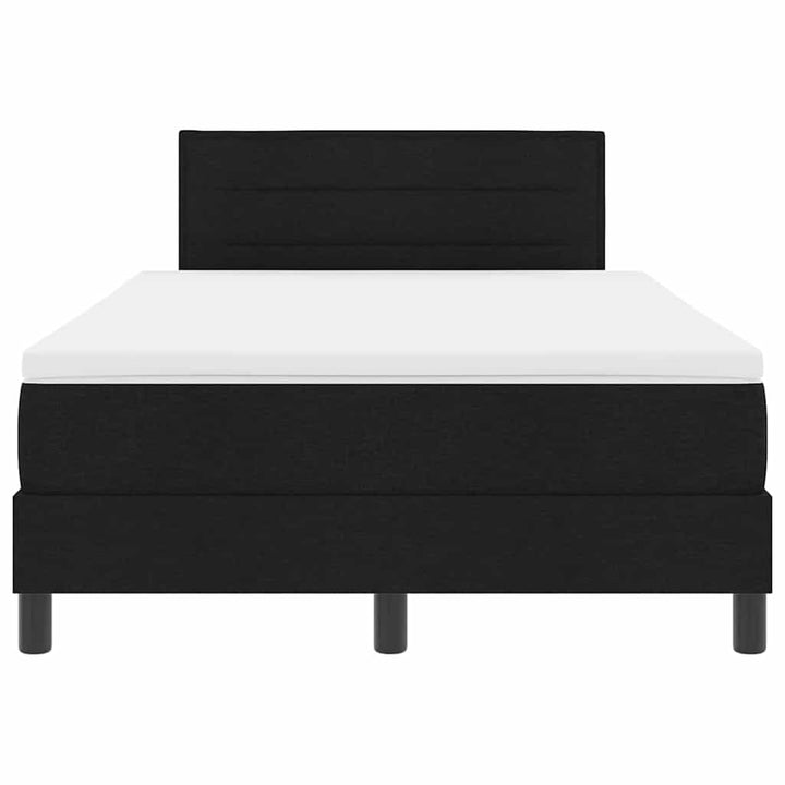 Box spring seng med madras med LED Sort 120 x 200 cm Stof