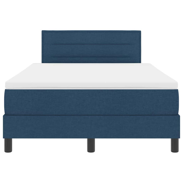 Box spring seng med madras med LED Blå 120 x 200 cm Stof