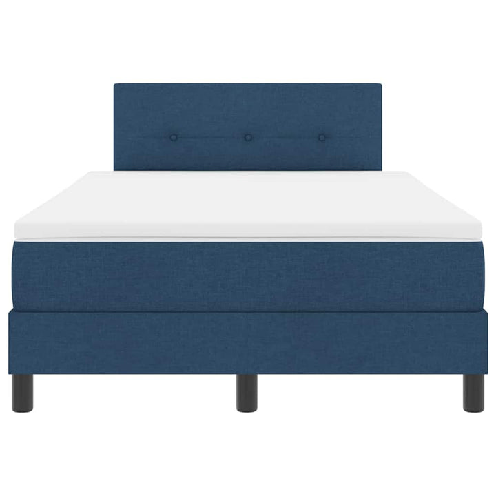 Box spring seng med madras med LED Blå 120 x 190 cm Stof