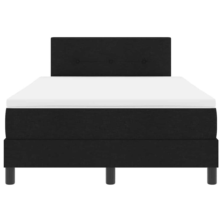 Box spring seng med madras med LED Sort 120 x 200 cm Stof