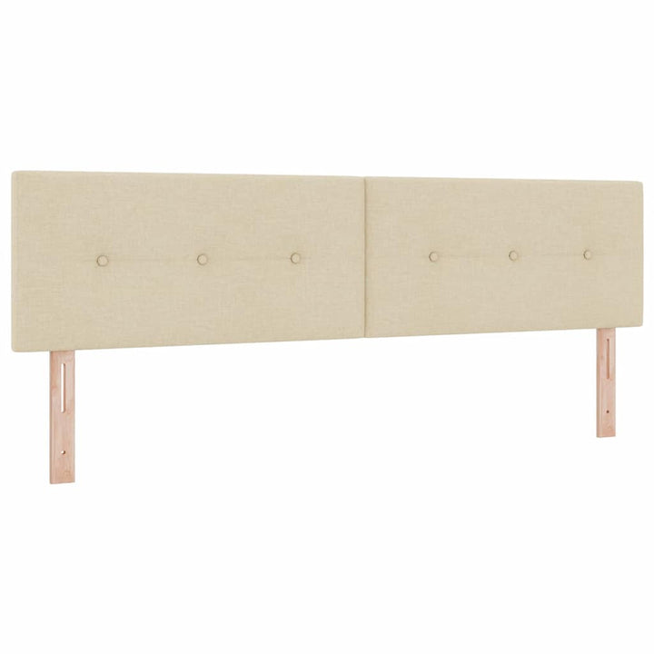 Box spring seng med madras med LED Creme 180 x 200 cm Stof