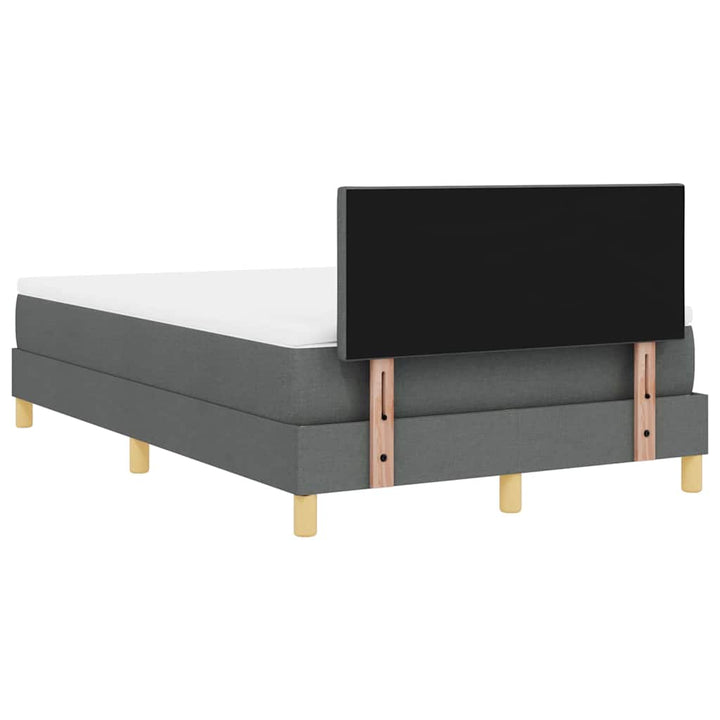 LED Box Spring Bed med hovedgærde Mørkegrå 120 x 190 cm Stof