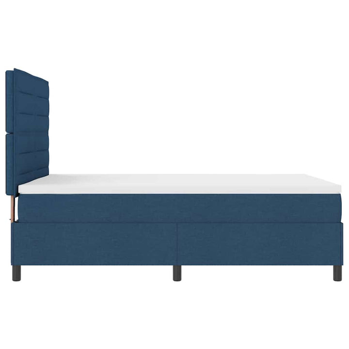 Box spring seng med madras med LED Blå 140 x 200 cm Stof
