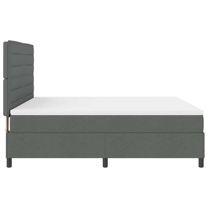 Box spring seng med madras med LED Mørkegrå 180 x 200 cm Stof