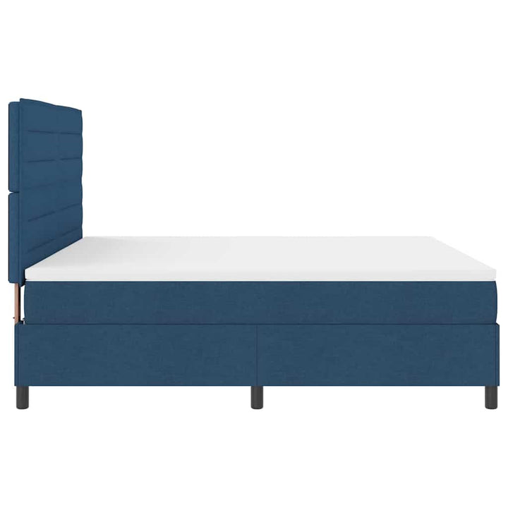 Box spring seng med madras med LED Blå 180 x 200 cm Stof