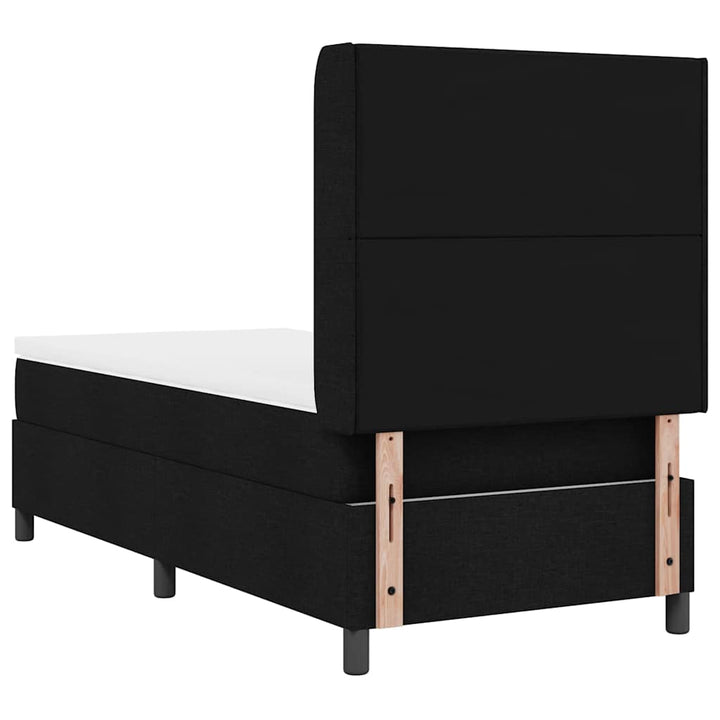 LED Box Spring Bed med hovedgærde Sort 100 x 200 cm Stof