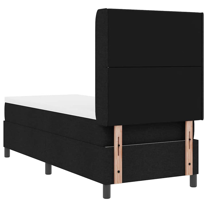 LED Box Spring Bed med hovedgærde Sort 80 x 200 cm Stof