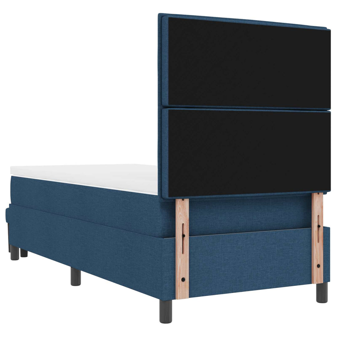 Box spring seng med hovedgærde Blå 80 x 200 cm Stof