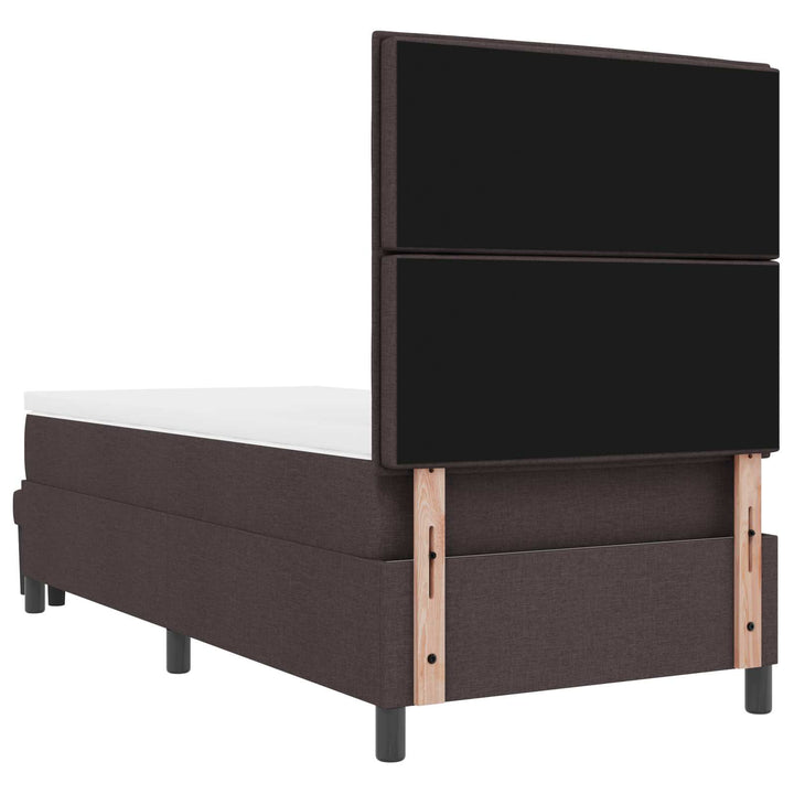 Box spring seng med hovedgærde Mørk Brun 90 x 190 cm Stof