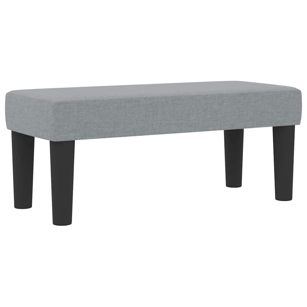 Box spring seng med hovedgærde Lysegrå 90 x 200 cm Stof