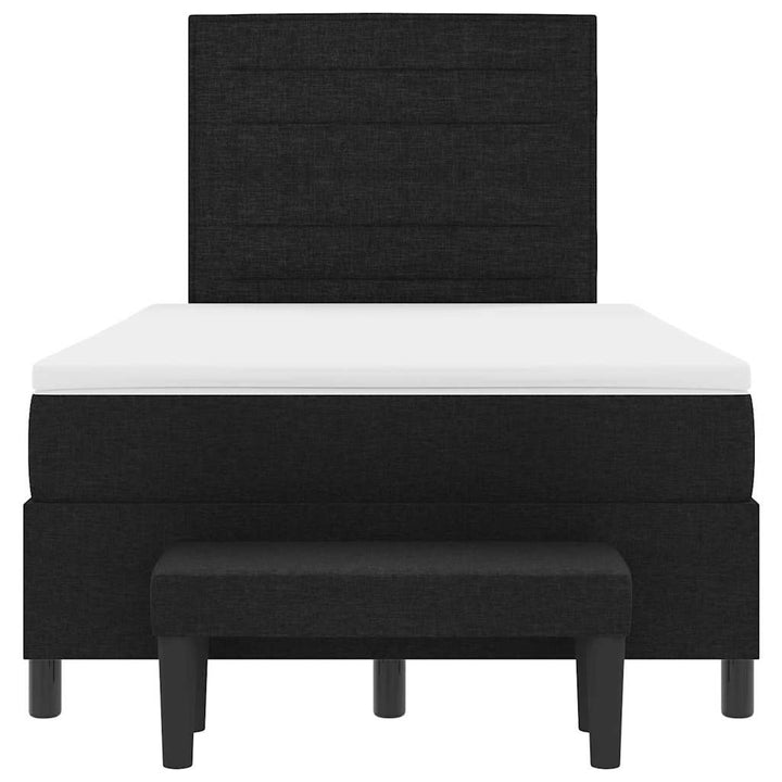 Box spring seng med hovedgærde Sort 120 x 200 cm Stof