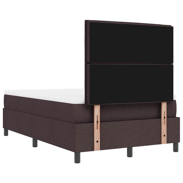Box spring seng med hovedgærde Mørk Brun 120 x 200 cm Stof