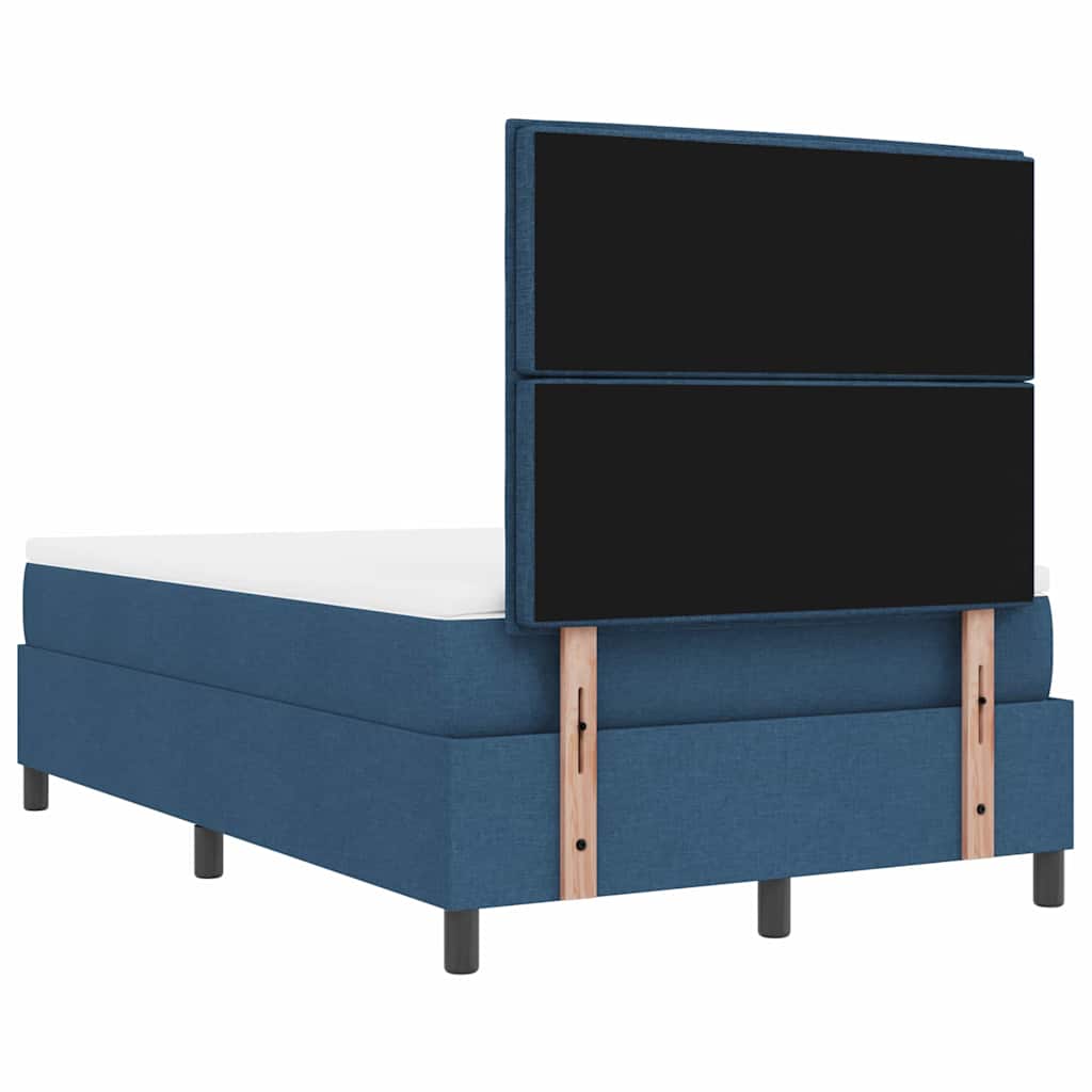 Box spring seng med hovedgærde Blå 120 x 200 cm Stof