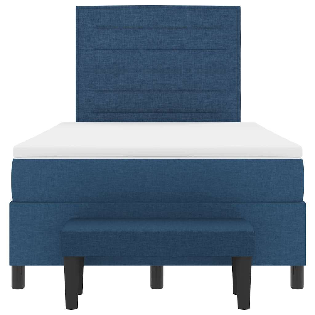 Box spring seng med hovedgærde Blå 120 x 200 cm Stof