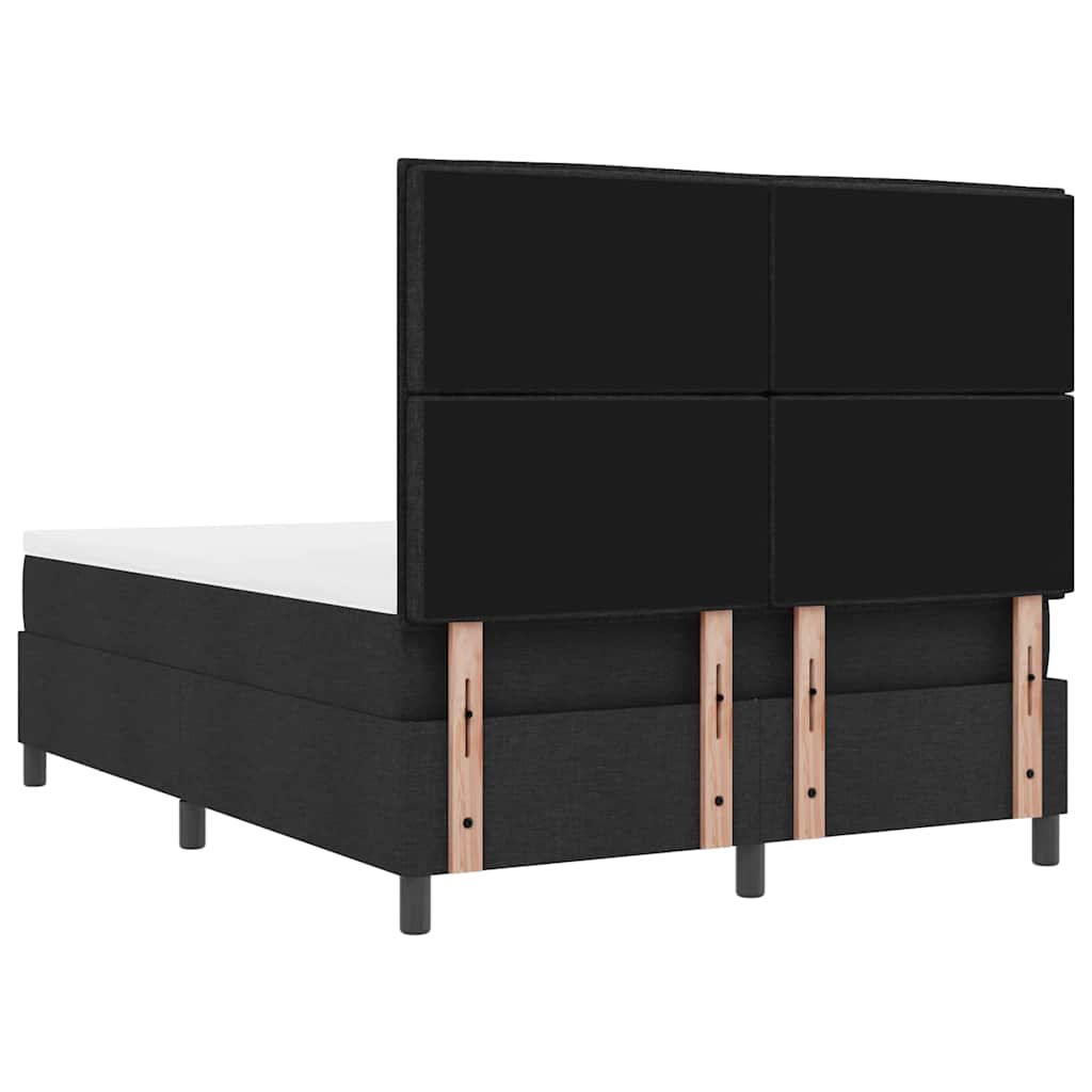 Box spring seng med hovedgærde Sort 140 x 190 cm Stof