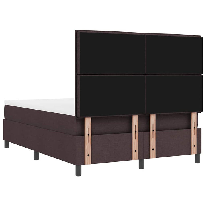 Box spring seng med pude Mørk Brun 140 x 190 cm Stof