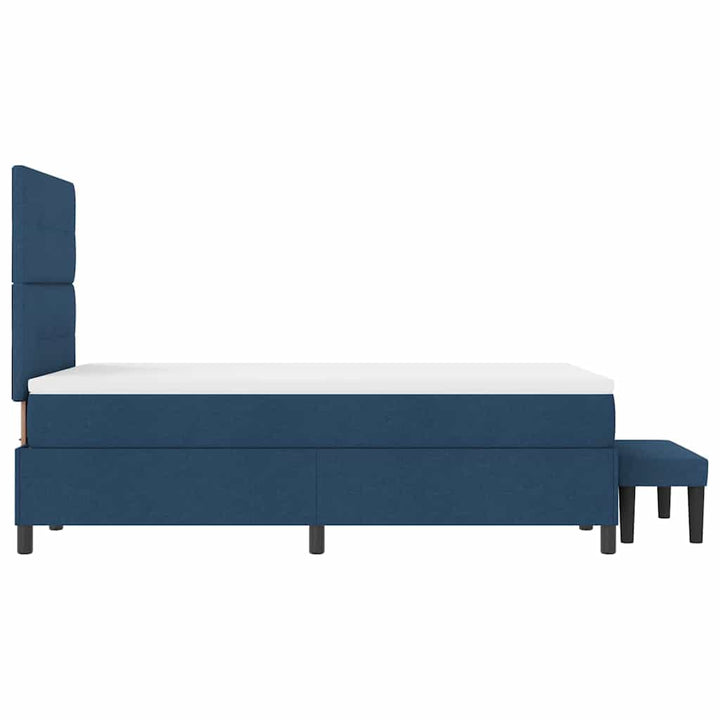 Box spring seng med hovedgærde Blå 120 x 190 cm Stof