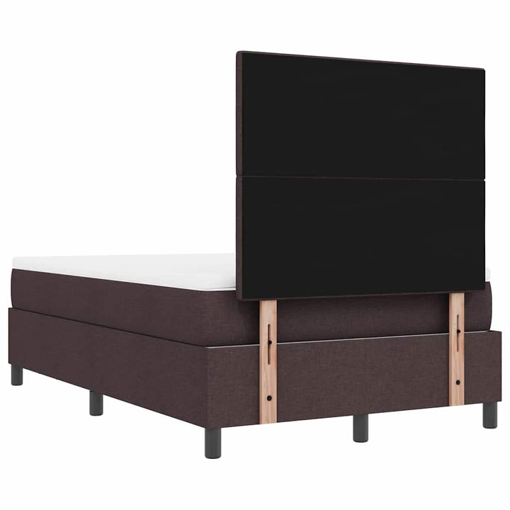 Box spring seng med pude Mørk Brun 120 x 200 cm Stof