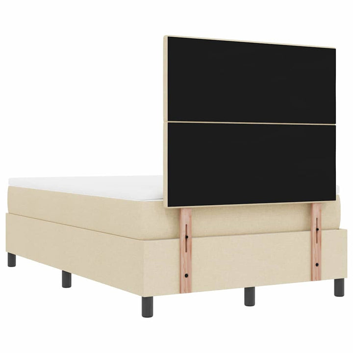 Box spring seng med madras Creme 120 x 200 cm Stof