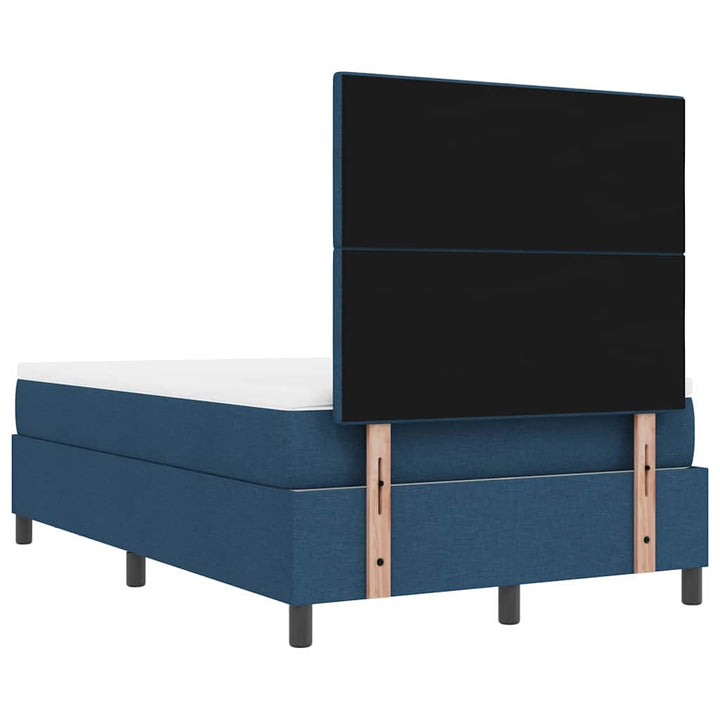 Box spring seng med madras med hovedgærde Blå 120 x 200 cm Stof