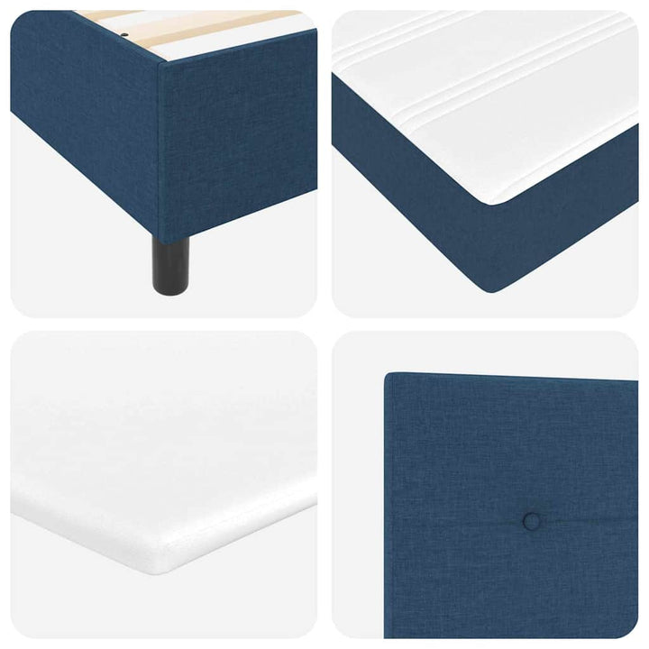 Box spring seng med hovedgærde Blå 140 x 190 cm Stof