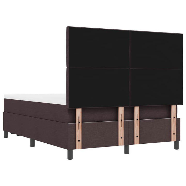 Box spring seng med hovedgærde Mørk Brun 140 x 200 cm Stof