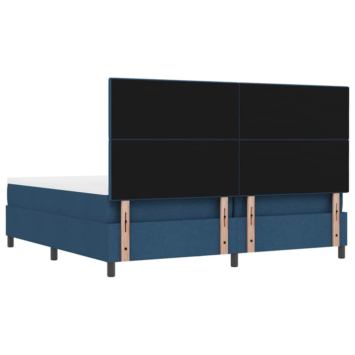 Box spring seng med hovedgærde Blå 200 x 200 cm Stof