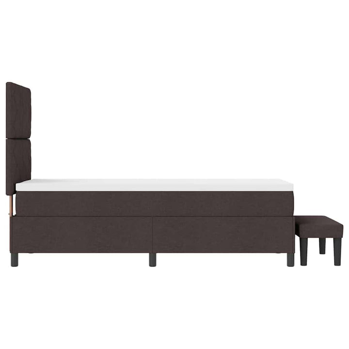 Box spring seng med hovedgærde Mørk Brun 80 x 200 cm Stof