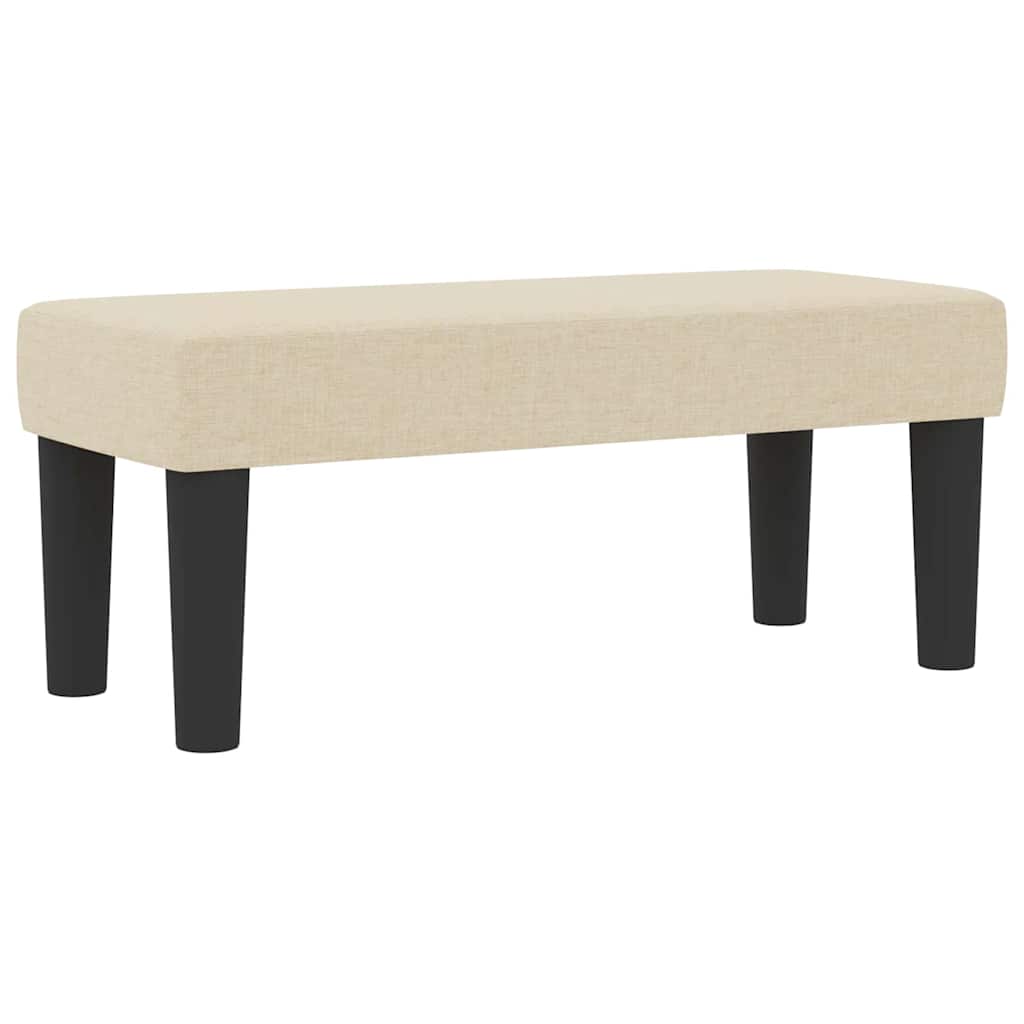 Box spring seng med hovedgærde Creme 80 x 200 cm Stof