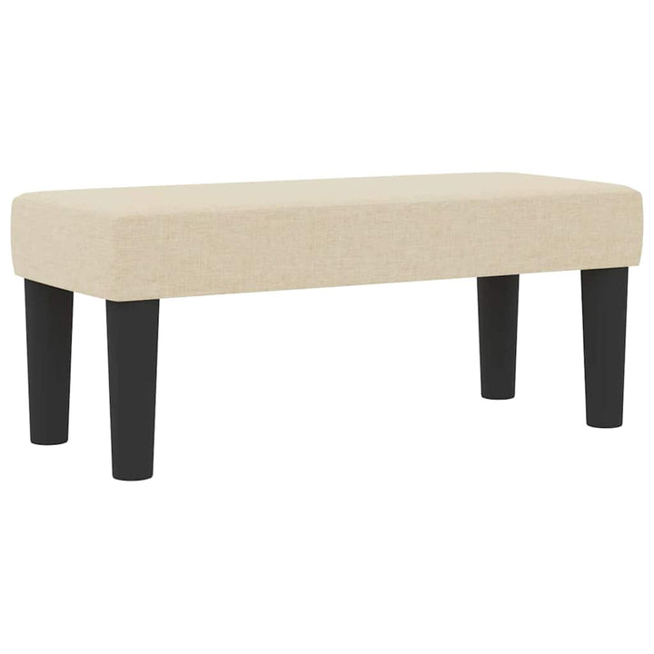 Box spring seng med pude med hovedgærde Creme 90 x 200 cm Stof