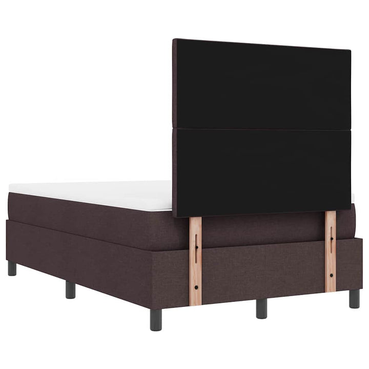 Box spring seng med hovedgærde Mørk Brun 120 x 190 cm Stof