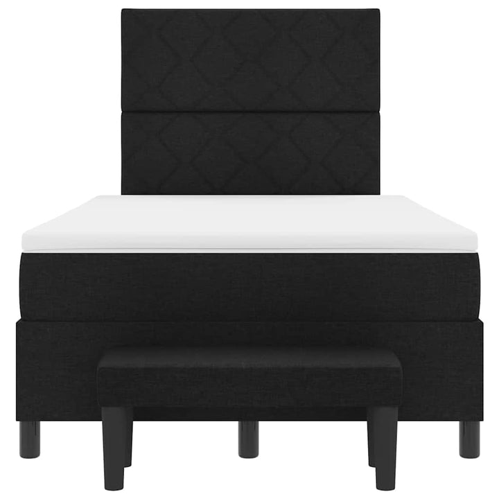 Box spring seng med hovedgærde Sort 120 x 200 cm Stof