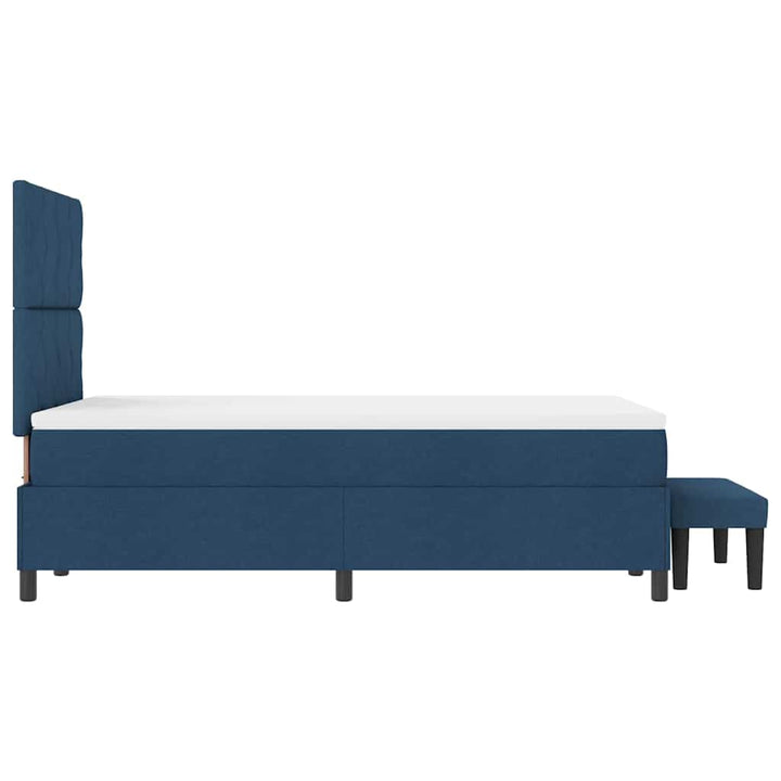 Box spring seng med hovedgærde Blå 120 x 200 cm Stof