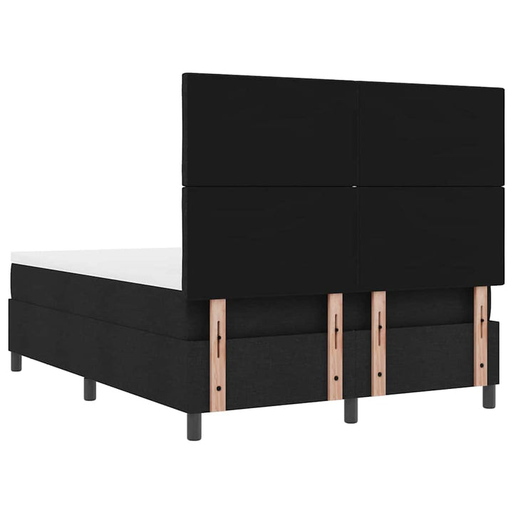 Box spring seng med hovedgærde Sort 140 x 200 cm Stof