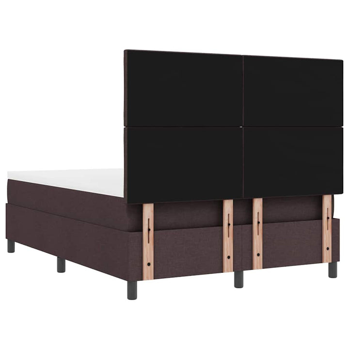 Box spring seng med hovedgærde Mørk Brun 160 x 200 cm Stof
