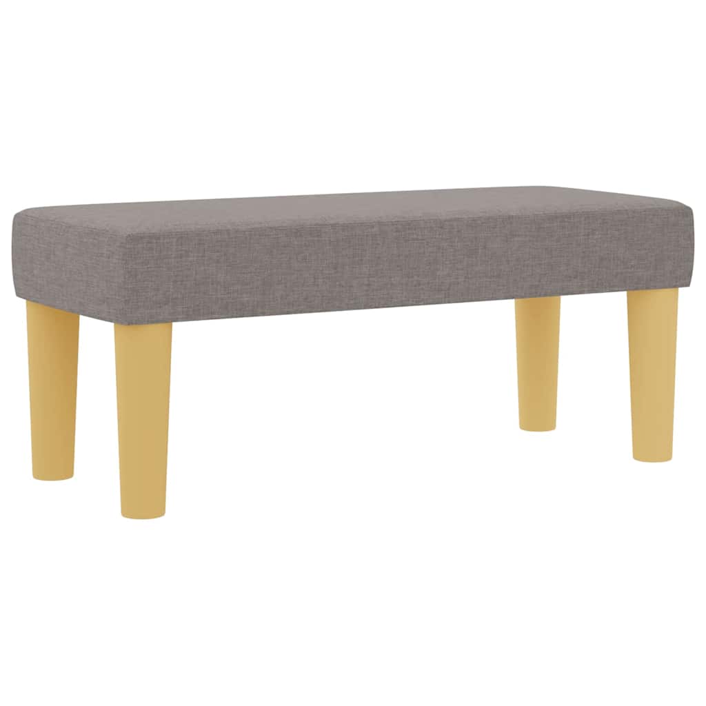 Box spring seng med pude Gråbrun 200 x 90 cm Stof