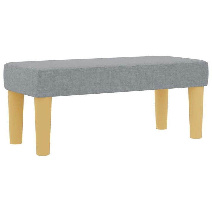 Box spring seng med pude Lysegrå 200 x 90 cm Stof