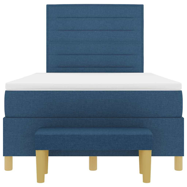 Box spring seng med hovedgærde Blå 200 x 120 cm Stof