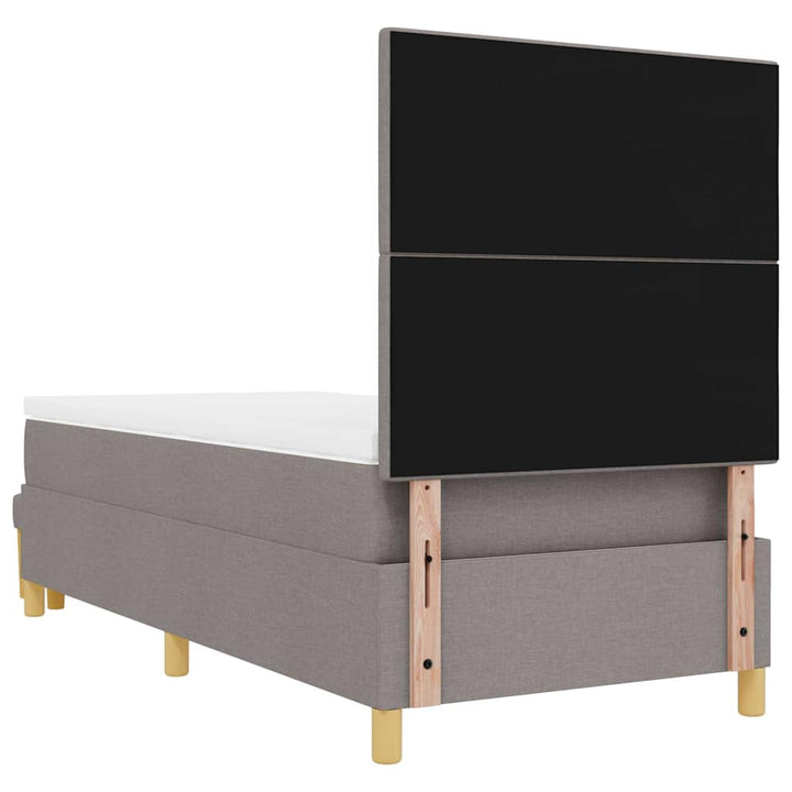Box spring seng med pude Gråbrun 200 x 80 cm Stof