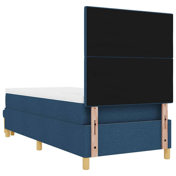 Box spring seng med hovedgærde Blå 190 x 90 cm Stof