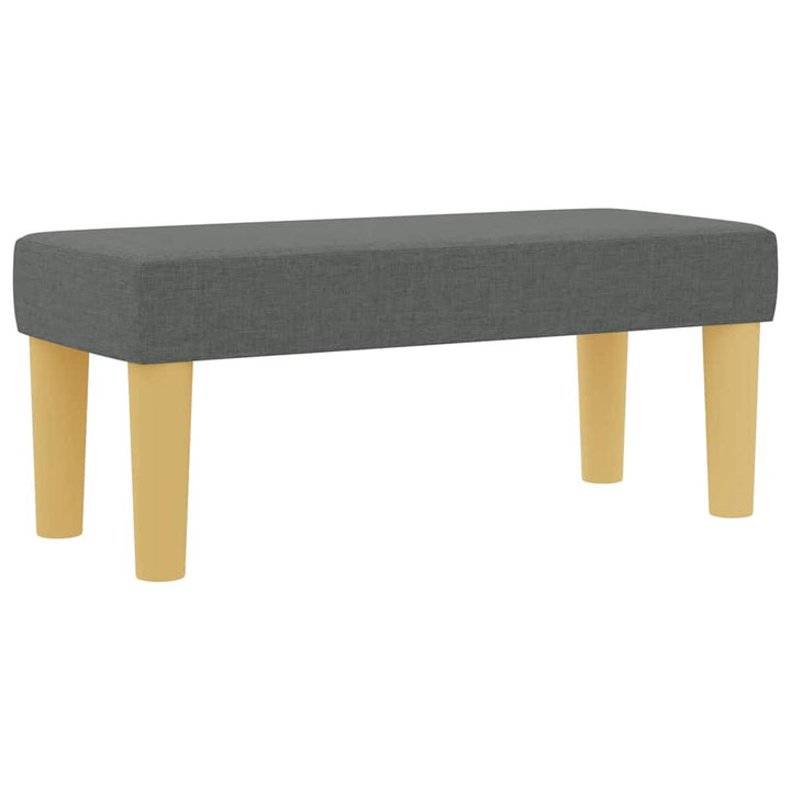 Box spring seng med pude Mørkegrå 200 x 90 cm Stof