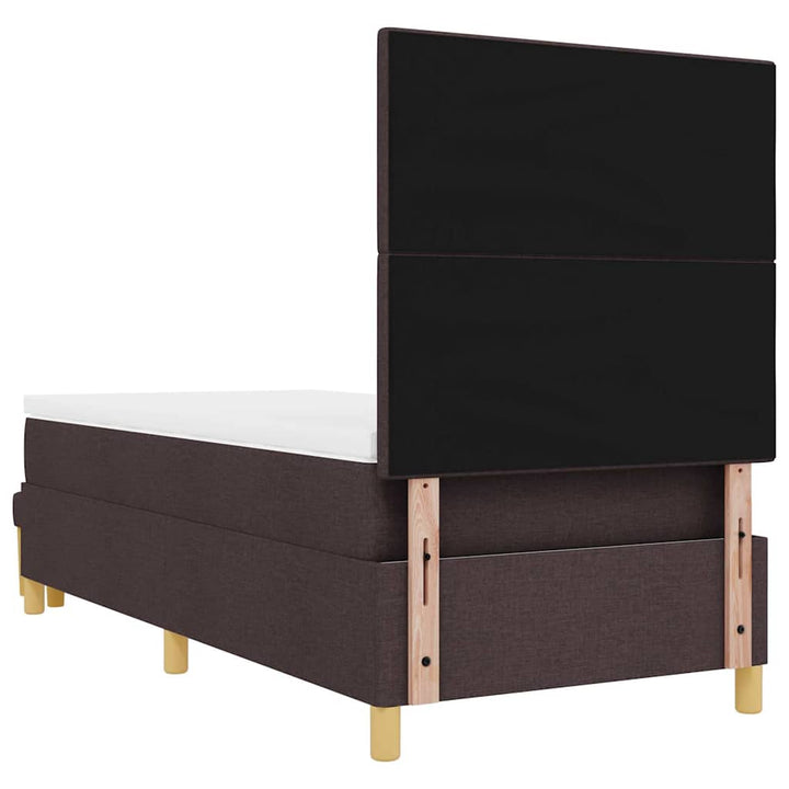 Box spring seng med hovedgærde Mørk Brun 200 x 100 cm Stof
