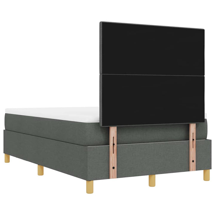 Box spring seng med hovedgærde Mørkegrå 190 x 120 cm Stof