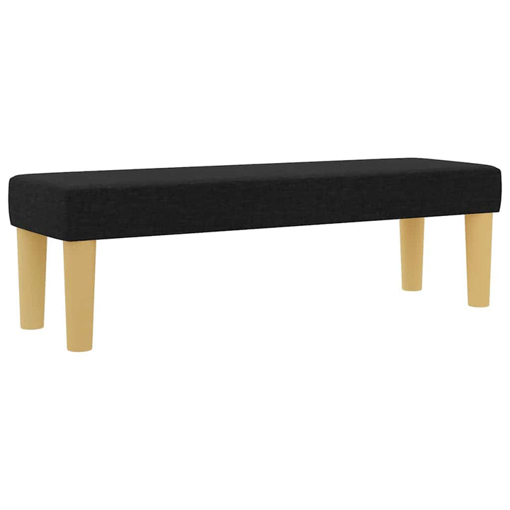 Box spring seng med hovedgærde Sort 190 x 120 cm Stof