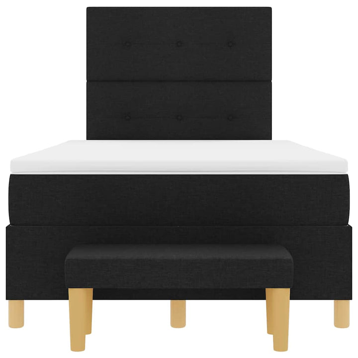 Box spring seng med hovedgærde Sort 190 x 120 cm Stof