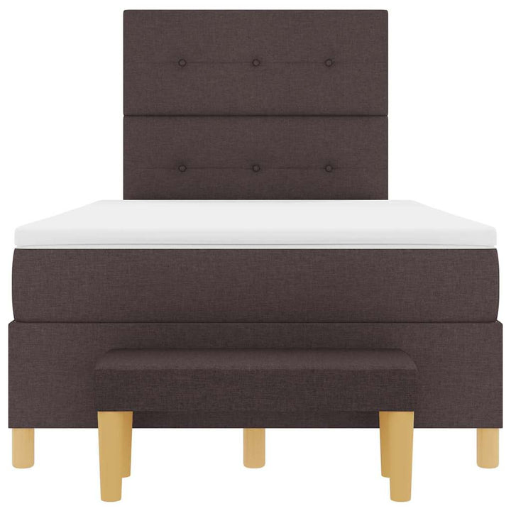 Box spring seng med hovedgærde Mørk Brun 190 x 120 cm Stof